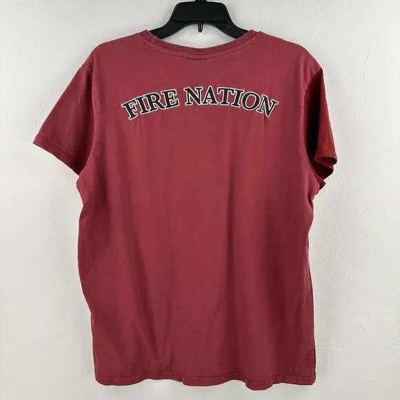 Avatar: The Last Airbender Fire Nation Dark Red Firebender T-Shirt L Color Block - Picture 8 of 9